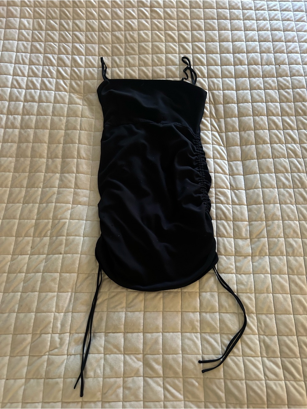 Abercrombie & Fitch Black Ruched Mini Dress